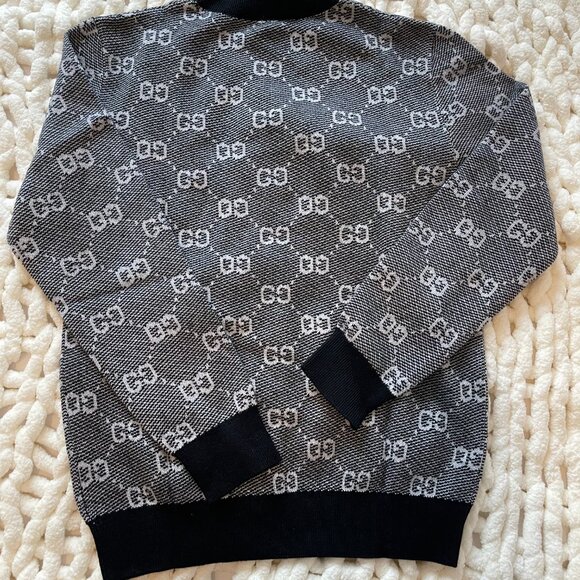 Gucci GG jacquard wool sweater crewneck SZ M - Picture 5 of 5